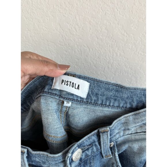 PISTOLA Colleen Slim Boot High Rise Women’s Size 25 Raw Hem Side Slit‎ Slimming - Picture 14 of 16